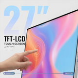 شاشة TouchVision Pro الذكية المحمولة 27 بوصة مع حقيبة حمل – نظام Android، بطارية 27000mAh، دقة FHD، WiFi وBluetooth من Powerology
