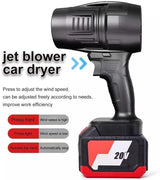 Portable Cordless Battery Powered Turbo Air Blower Black