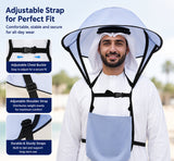 Handsfree UV Protection Umbrella Hat for Outdoor Camping, Beach & Hajj – Foldable Waterproof Sun Hat with Storage Bag for Men & Women
