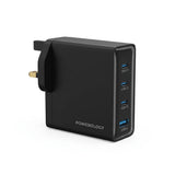 140W USB-C Charger with 4-Port Fast Charging Laptop and Smartphone Charger by Powerology