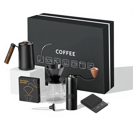 Premium Pour-Over Coffee Hand Brewing Set with Precision Scale – Complete Manual Coffee Maker Kit - V60 Coffee Set - SASKA UAE Saska . aw