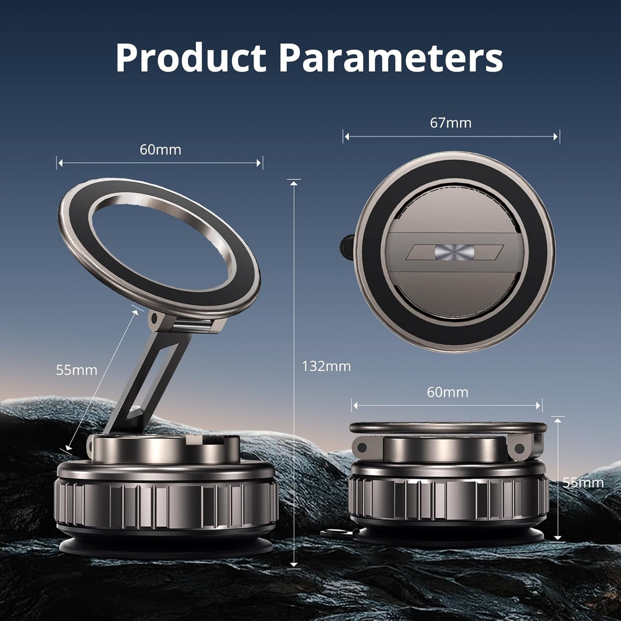 Vacuum Suction Magnetic Phone Holder G712  Phone Holder SASKA Trading