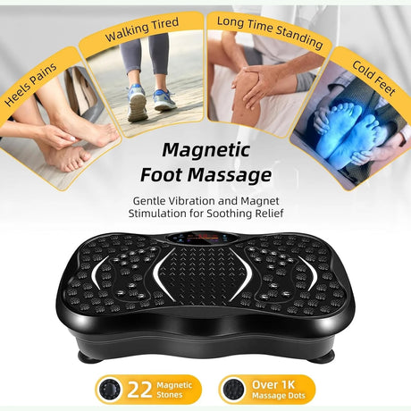 Vibration Plates Exercise Machine for Home Use with Bluetooth Speaker and Balance Strap