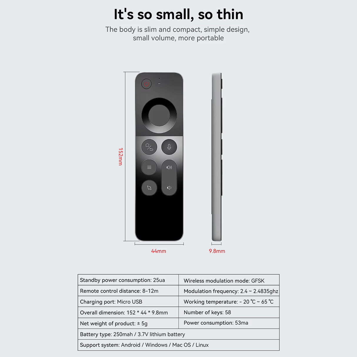 W3 Wireless Air Mouse Remote 4-in-1