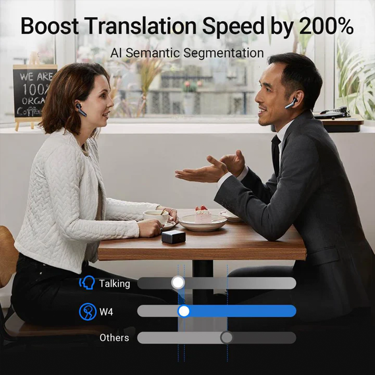 W4 AI Interpreter Earbuds with Bone Voiceprint Sensor by TIMEKETTLE | Translator Device | SASKA Trading