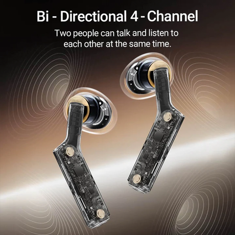 W4 AI Interpreter Earbuds with Bone Voiceprint Sensor by TIMEKETTLE | Translator Device | SASKA Trading