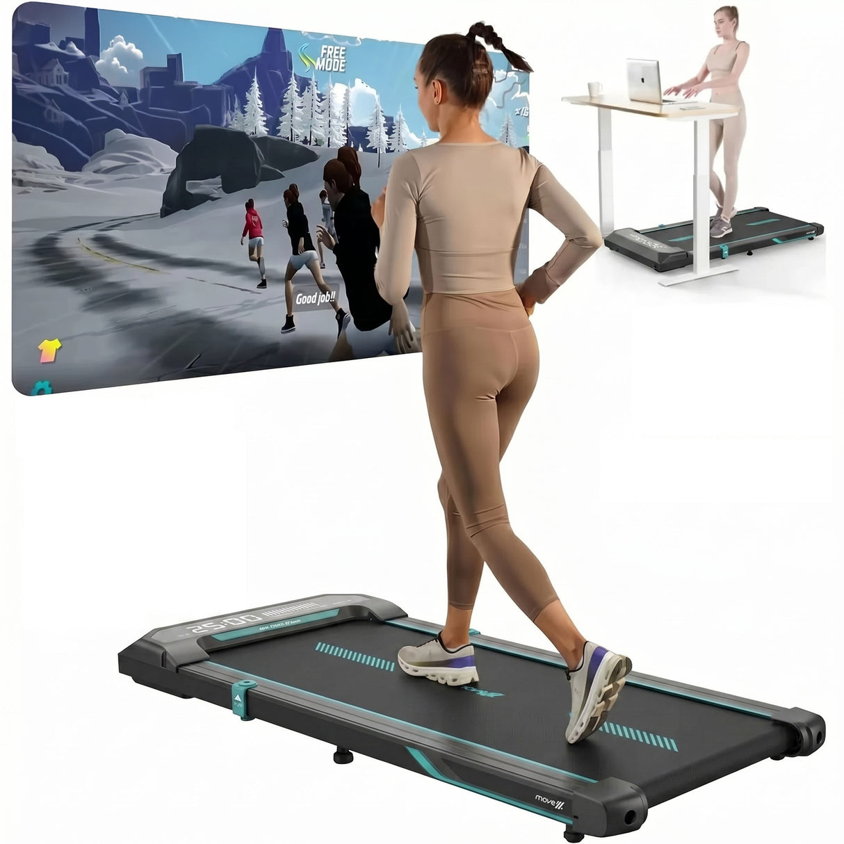 Walking Pad Treadmill for Home and Office Use Under Desk Walking Machine 0.75HP