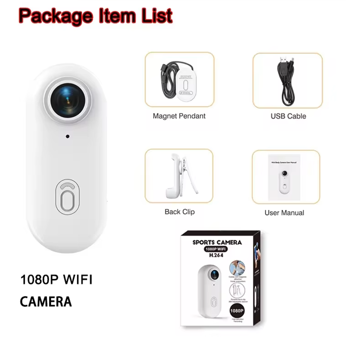 Wearable Mini Sports Camera 4K Wi-Fi Action Camera | Action Camera | SASKA Trading