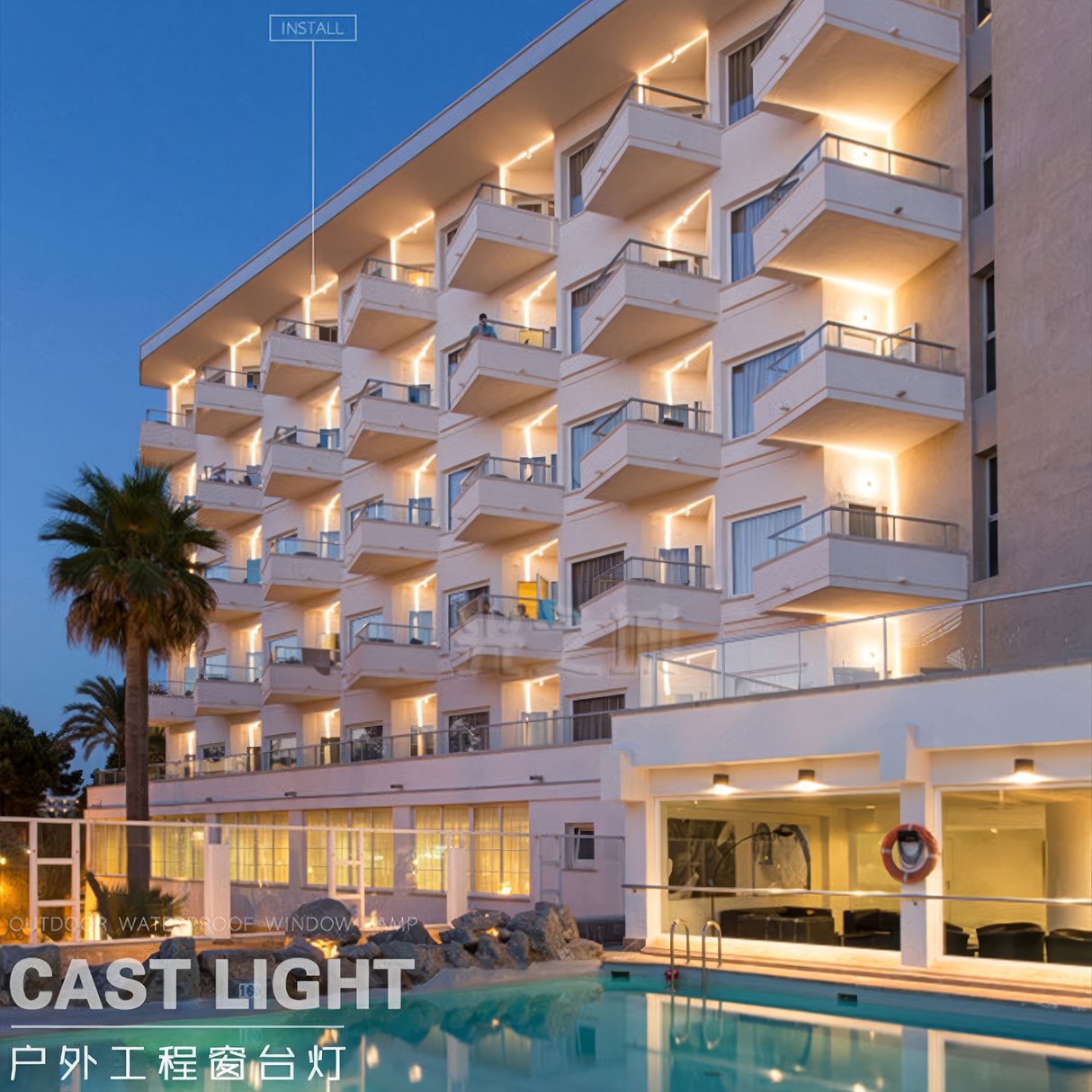 360° LED Window Sill Track Light 7W – Circular Wall & Window Frame Lamp, Energy-Efficient Ambient LED Lighting | LED Light | SASKA Trading