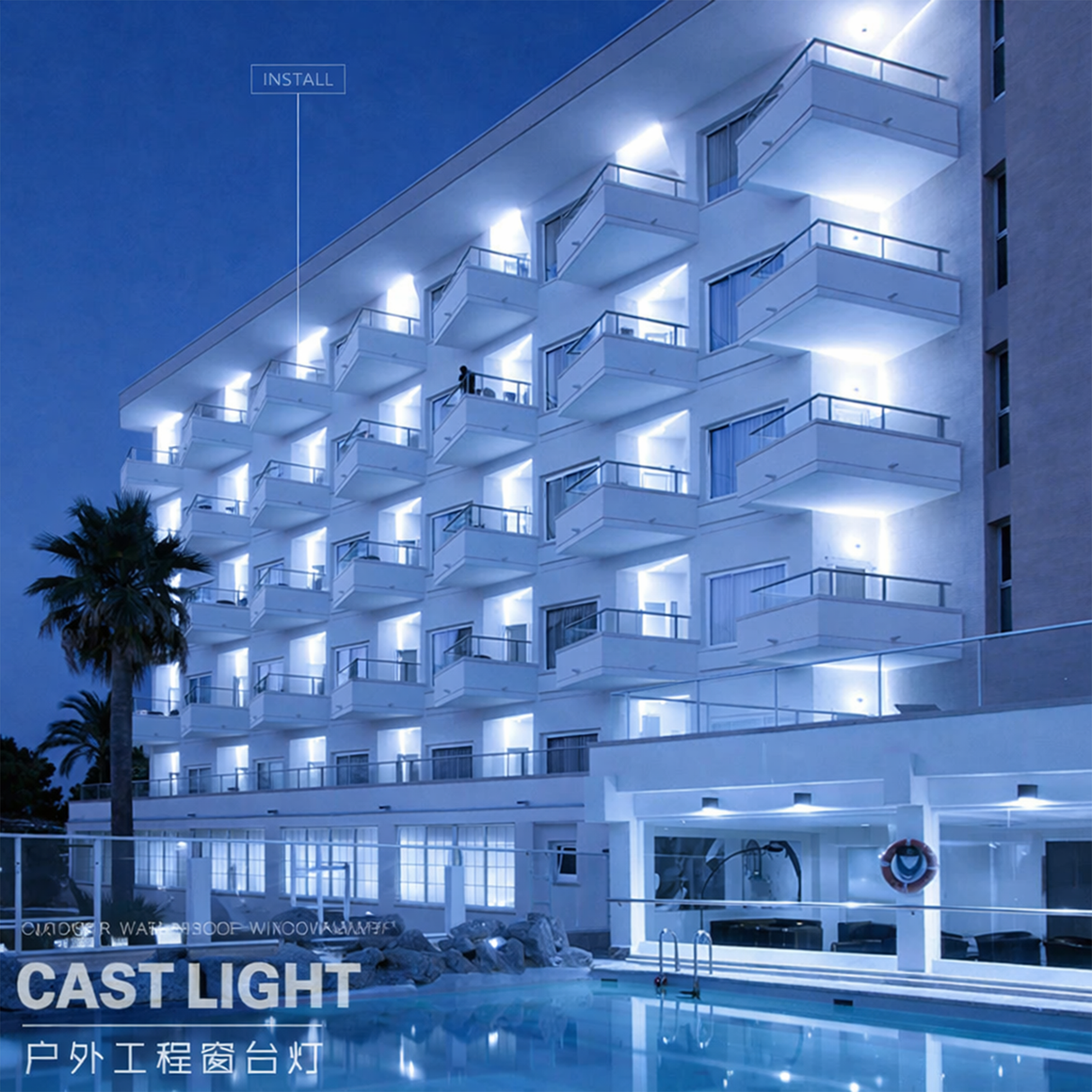 360° LED Window Sill Track Light 7W – Circular Wall & Window Frame Lamp, Energy-Efficient Ambient LED Lighting | LED Light | SASKA Trading