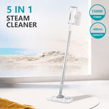 5-in-1 Upright Steam Cleaner 1500W with 400ml Water Tank, 13 Accessories, Fast Heat-Up & Foldable Design by Winning Star