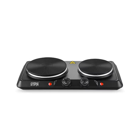 Double Electric Hot Plate 2500W (1500W + 1000W) ST-8201 by Winning Star, Dual Burner Portable Electric Cooker with Adjustable Temperature Control , SASKA UAE, SASKA