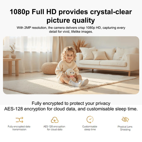 Mi Smart Camera C201 – 360° Home Security Camera with Night Vision, AI Motion Detection & Physical Lens Shielding by Xiaomi