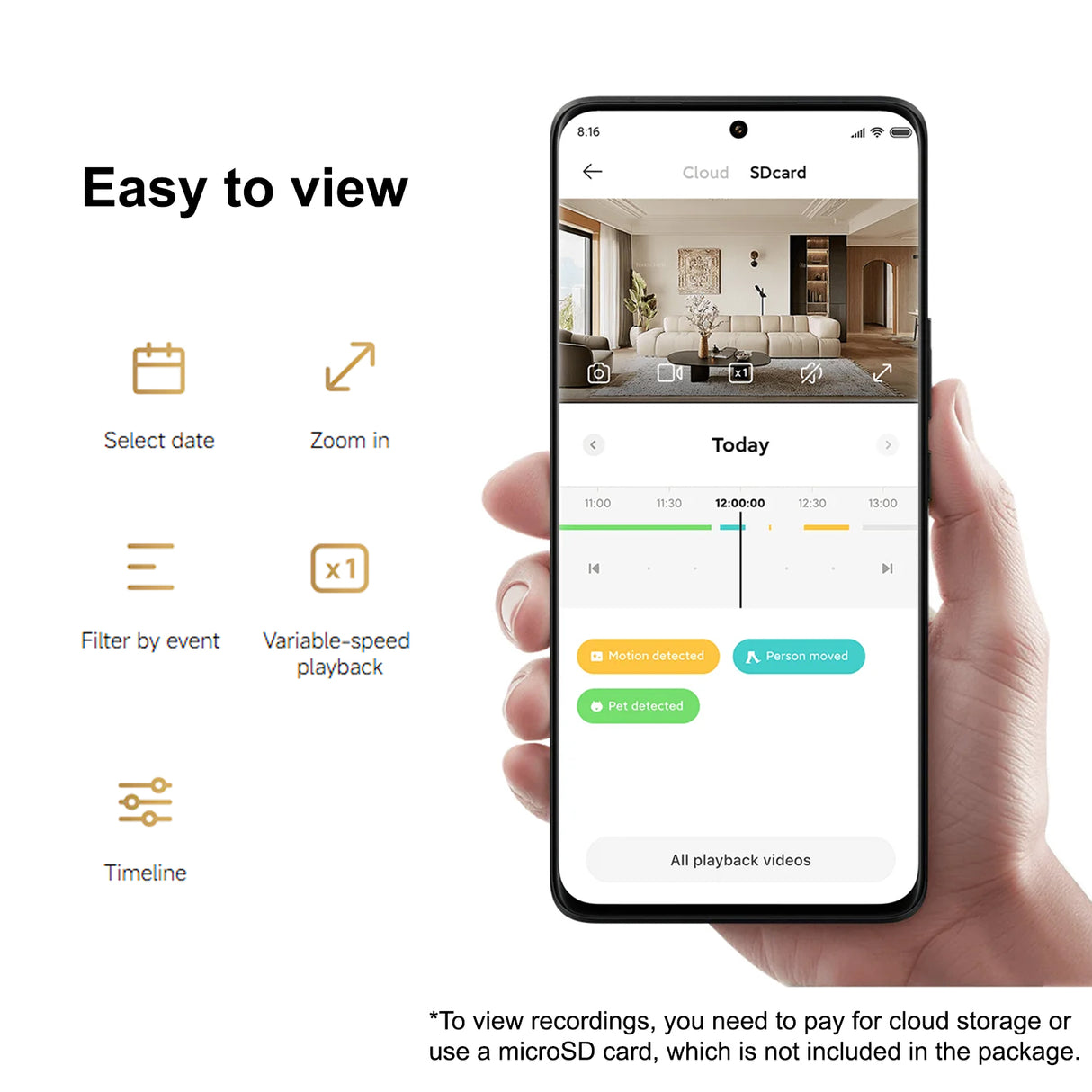 Mi Smart Camera C201 – 360° Home Security Camera with Night Vision, AI Motion Detection & Physical Lens Shielding by Xiaomi