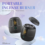Portable incense burner with auto timer feature on a light purple background Portable Incense Burner - Car Electric Bukhoor Burning Holder