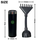 BK-82 Portable Electric Bakhoor & Oud Incense Burner, Cloths Head & Hair Comb 2-in-1 Rechargeable USB-C Mabkhara with 360° Rotatable Attachment, Ceramic Heating, Cordless Design
