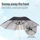 3-in-1 Cooling Sun Umbrella with Built-in Fan & Mist Sprayer