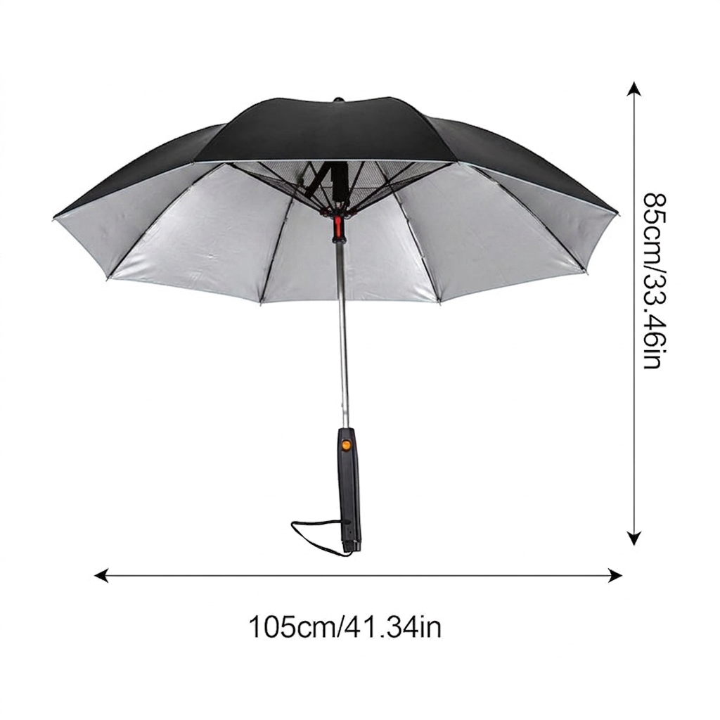 3-in-1 Cooling Sun Umbrella with Built-in Fan & Mist Sprayer