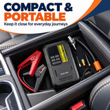 4-in-1 Portable Mini Car Jump Starter with Air Compressor, Emergency Powerbank and Flashlight BF-J06 by Blue fire