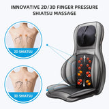 Shiatsu Neck & Back Massager with Heat & Air Compression, APP Control Massage Chair Pad by COMFIER