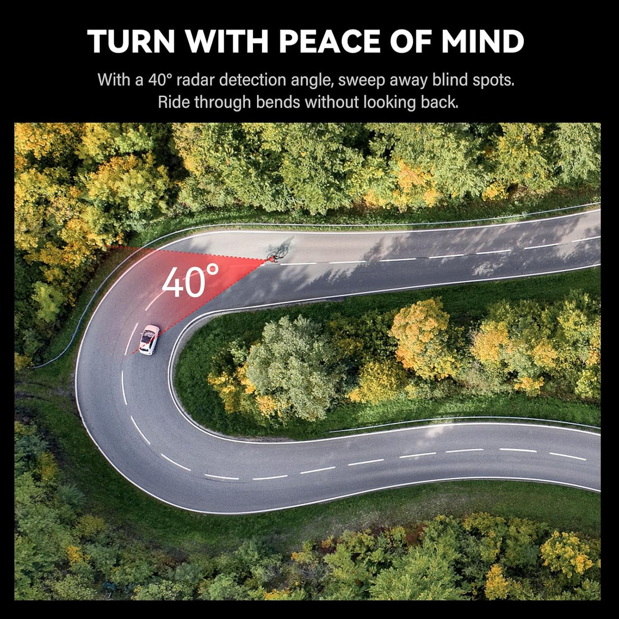 مصباح خلفي ذكي بالرادار L7 مع نظام متقدم لاكتشاف المركبات وتنبيه فرملة ذكي من CYCPLUS