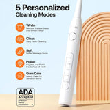 D2 Sonic Electric Toothbrush for Adults by Bitvae, 5 Cleaning Modes, 8 Brush Heads, IPX7 Waterproof with Travel Case