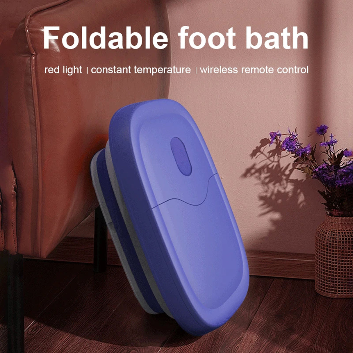 Folding Foot Spa Bath Massager, Collapsible Foot Soak Bucket, Constant Temperature & Infrared Therapy by Denx