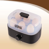 Electric Egg Cooker 6 Egg Capacity, 300W Rapid Egg Boiler with 3-Level Timer, Auto Shut-Off & Dry-Burn Protection by Winning Star