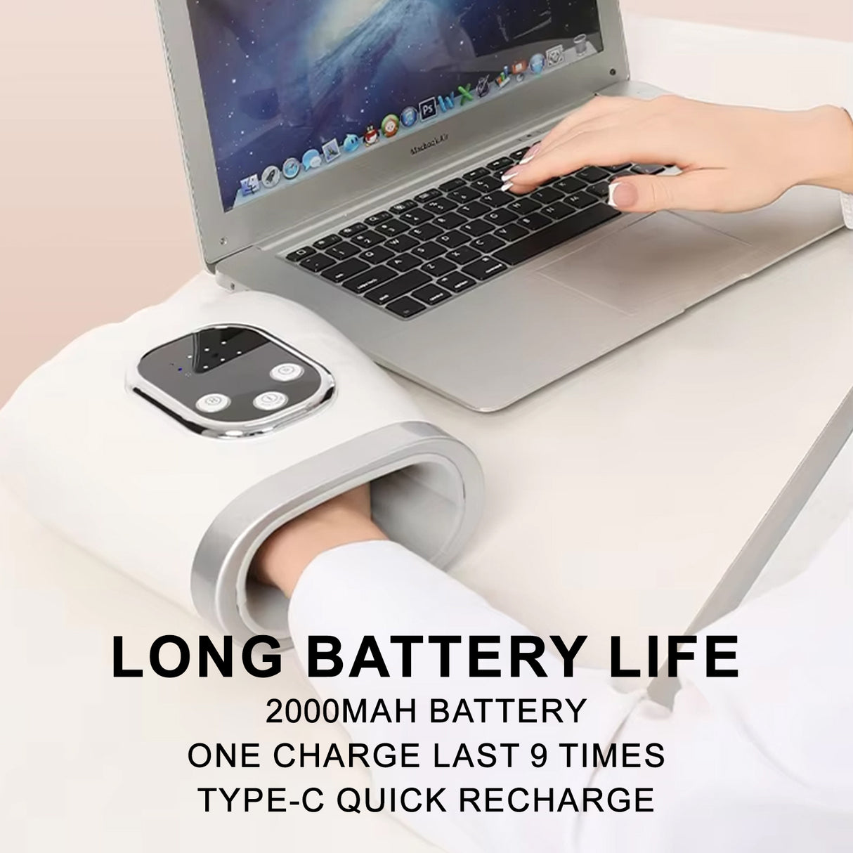 مدلّك يد كهربائي ذكي لتخفيف الألم وتقليل التوتر والاسترخاء العميق - مساج لليدين