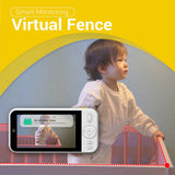 Baby Monitor Camera with 5 Inch Monitor, Non Wifi 1000ft Range AI Smart Baby Monitor by Ellie