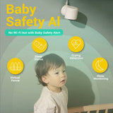 Baby Monitor Camera with 5 Inch Monitor, Non Wifi 1000ft Range AI Smart Baby Monitor by Ellie