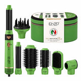 ENZO Professional 4133 Pro Supermotor 7-in-1 Hair Styler & Dryer Set – Multi-Functional Air Styling Brush with Auto Curling Barrels, Volumizing Brushes, Smoothing Brush, Diffuser & Drying Nozzle