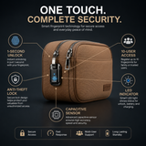 Smart Fingerprint Lock Storage Bag, Anti-Theft Security Pouch Valencia  by Green Lion