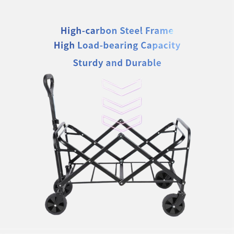 Foldable Wagon Cart 250 – Heavy Duty Folding Utility Cart with Wheels by Green Lion
