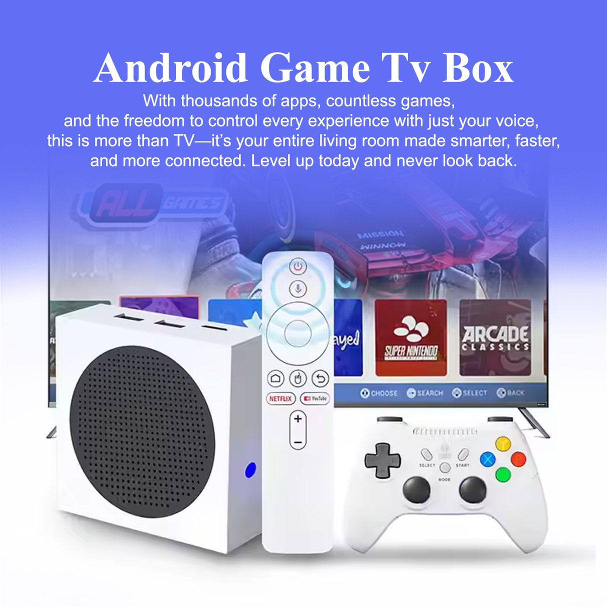G8 SmartBox – Android 14 Game Console (69,000+ Games)