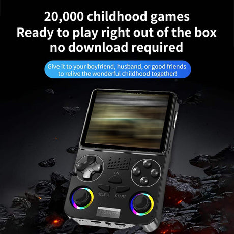 Portable Handheld Gaming Console J-36 Ultra with 3.5-Inch IPS Display, Preinstalled 20,000+ Classic Games, Dual Analog Joysticks, 64GB Built-in Storage, Wi-Fi and 3000mAh Battery