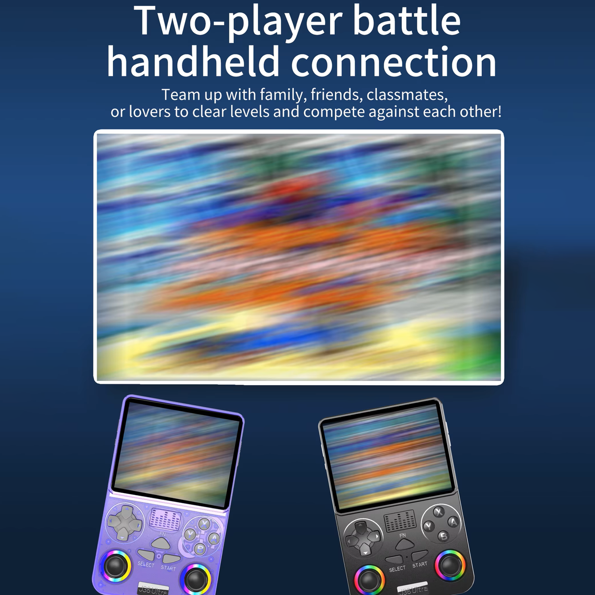 Portable Handheld Gaming Console J-36 Ultra with 3.5-Inch IPS Display, Preinstalled 20,000+ Classic Games, Dual Analog Joysticks, 64GB Built-in Storage, Wi-Fi and 3000mAh Battery