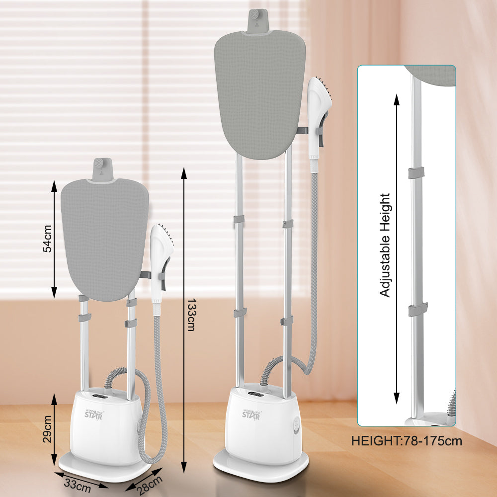 1580W Standing Clothes Steamer with Ironing Board, Garment Steamer by Winning Star