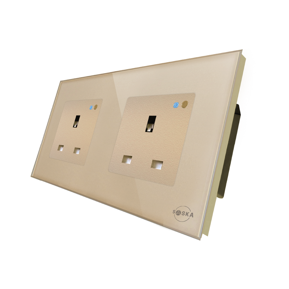 Golden wifi smart socket double