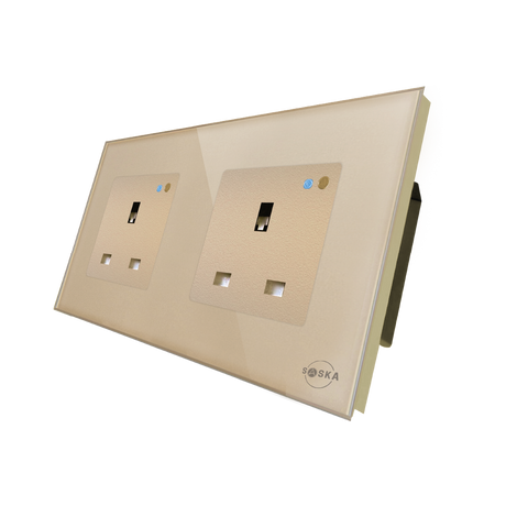 Golden wifi smart socket double