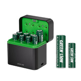 قاعدة شحن بطاريات AA وAAA بجهد 1.5 فولت ليثيوم مع منفذ USB-C موديل من Green Lion