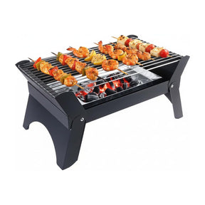 Quadra Foldable BBQ Grill with Durable Steel Build, Perfect for Camping, Black - by Green Lion | BBQ Grill | SASKA Trading