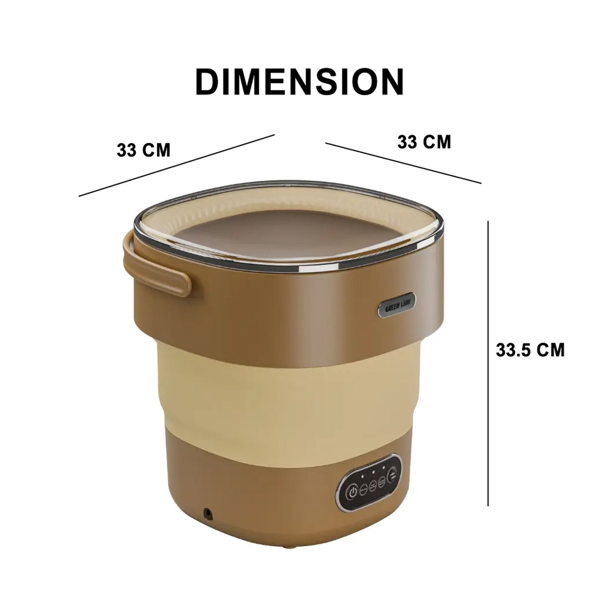غسالة ملابس صغيرة محمولة وقابلة للطي 13 لتر مع 3 أوضاع غسيل لملابس الأطفال والملابس الداخلية والجوارب من Green Lion
