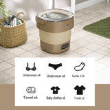 غسالة ملابس صغيرة محمولة وقابلة للطي 13 لتر مع 3 أوضاع غسيل لملابس الأطفال والملابس الداخلية والجوارب من Green Lion