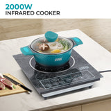 Infrared Ceramic Cooker with Touch Control, Timer & Marble Glass Top 2000W by Winning Star