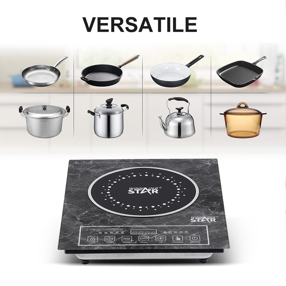 Infrared Ceramic Cooker with Touch Control, Timer & Marble Glass Top 2000W by Winning Star