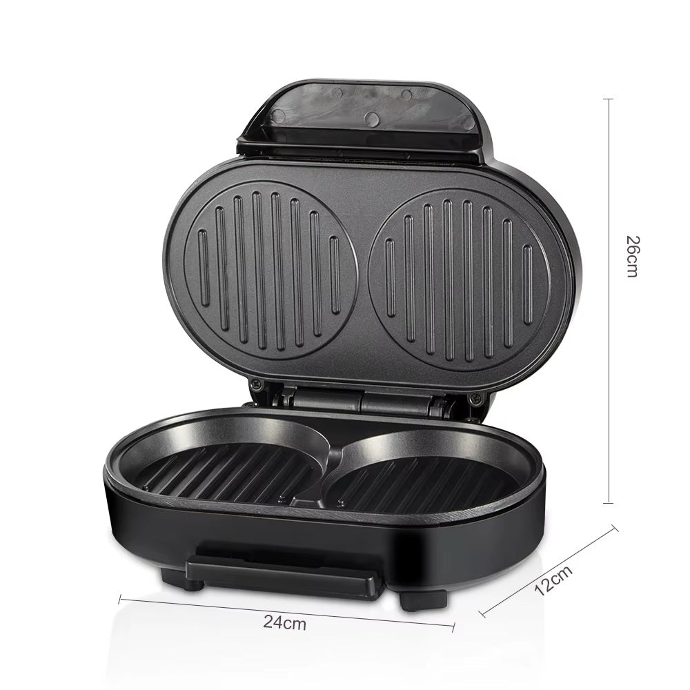 Electric Hamburger Maker, 1000W Non-Stick Burger Grill Machine with Dual Cooking Plates by Winning Star