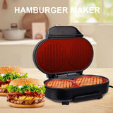 Electric Hamburger Maker, 1000W Non-Stick Burger Grill Machine with Dual Cooking Plates by Winning Star