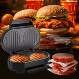 Electric Hamburger Maker, 1000W Non-Stick Burger Grill Machine with Dual Cooking Plates by Winning Star