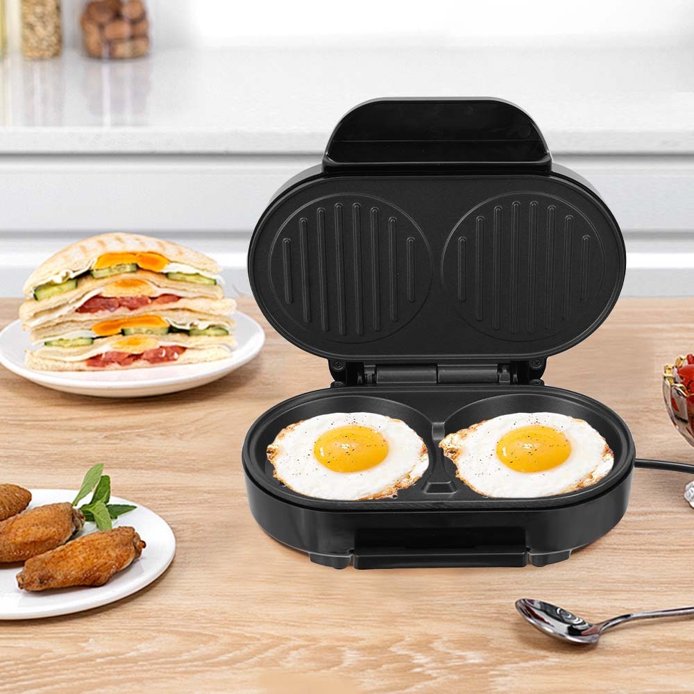 Electric Hamburger Maker, 1000W Non-Stick Burger Grill Machine with Dual Cooking Plates by Winning Star